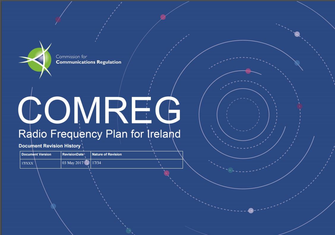 ComReg publishes Radio Frequency Plan for Ireland 2017