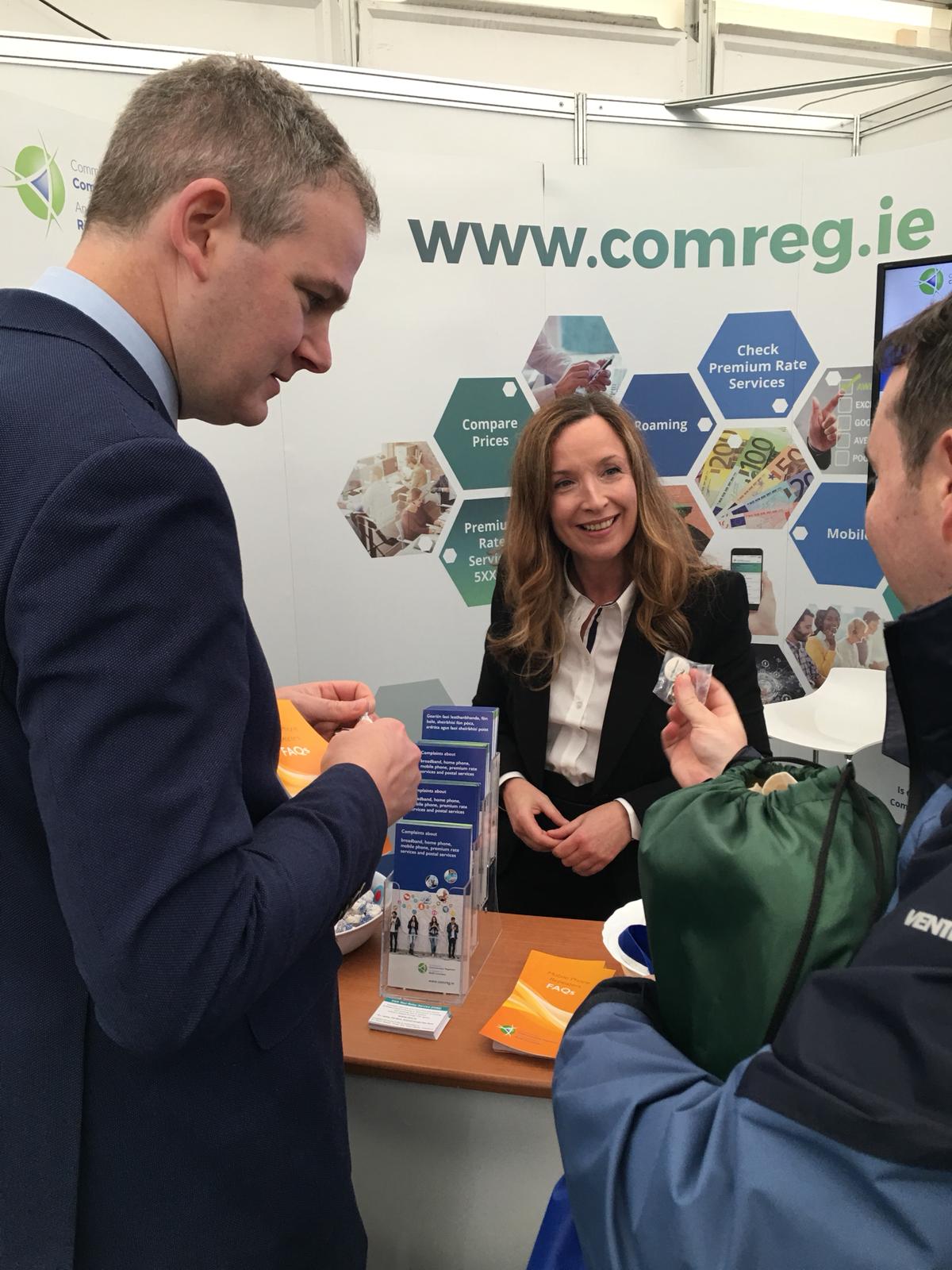 ComReg welcomes Minister Sean Kyne at the National Ploug...