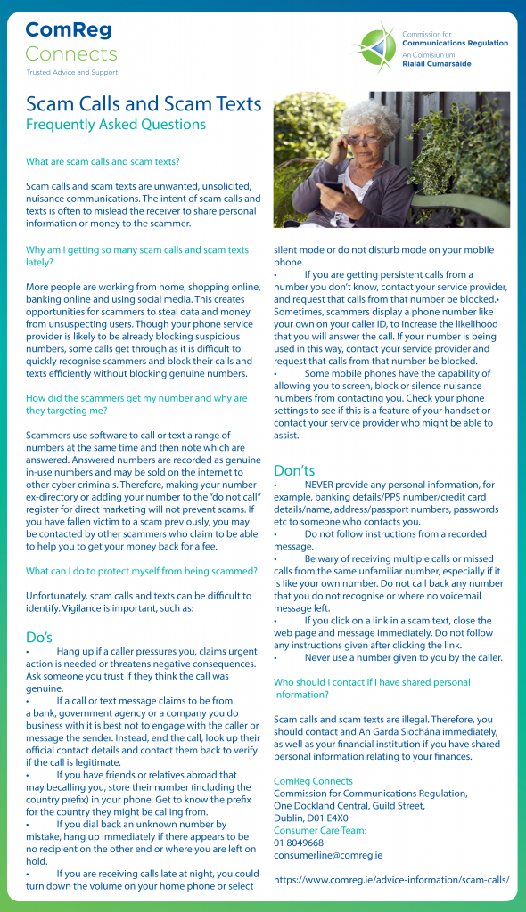 Scam Calls and Scam Texts FAQs